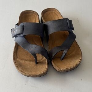 Blue Leather Clarks Artisan Sandals